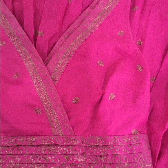 NWOT Isaac Mizrahi fuchsia and gold dress size 2 - Picture 9 of 11